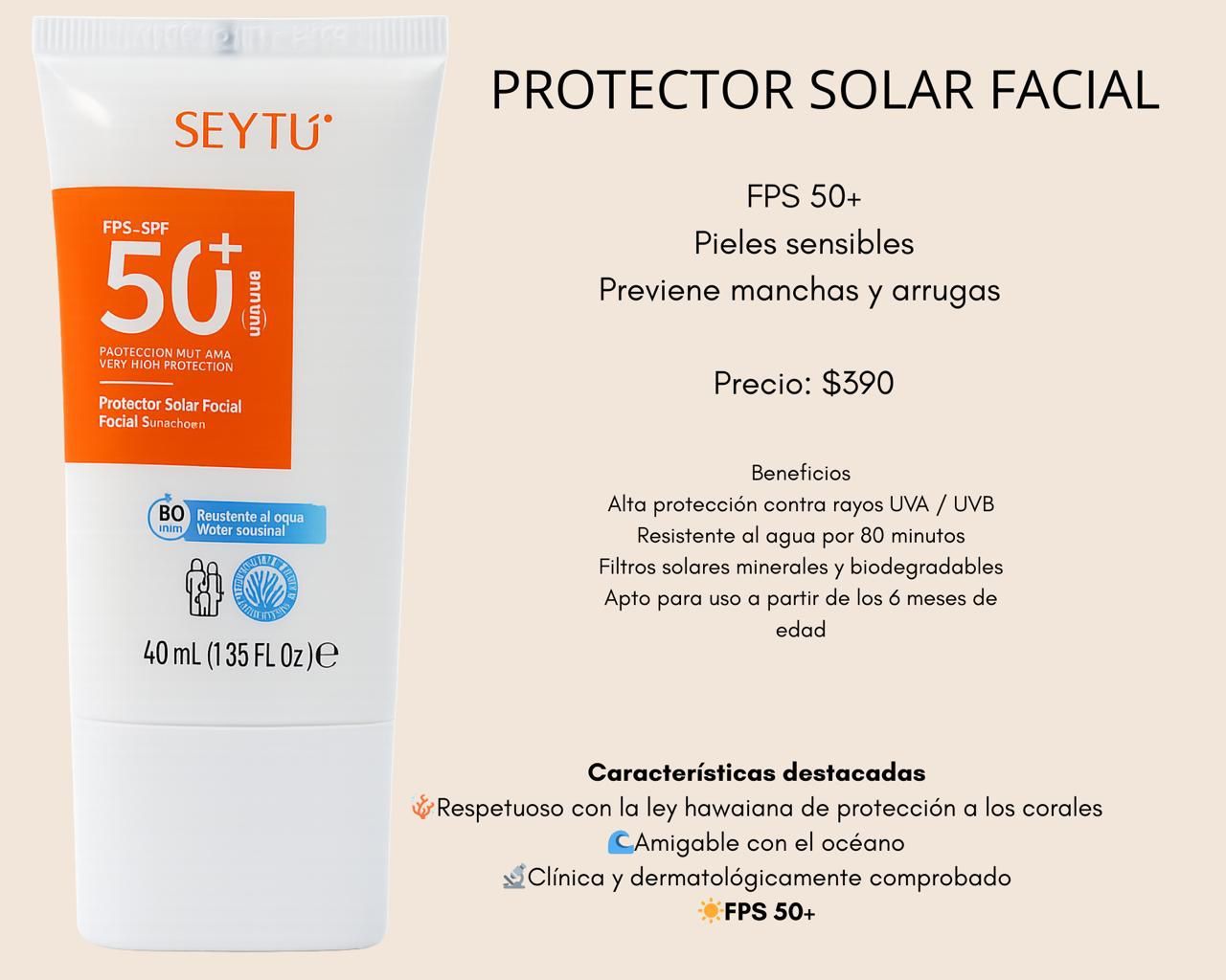 Protector Solar Facial FPS 50+